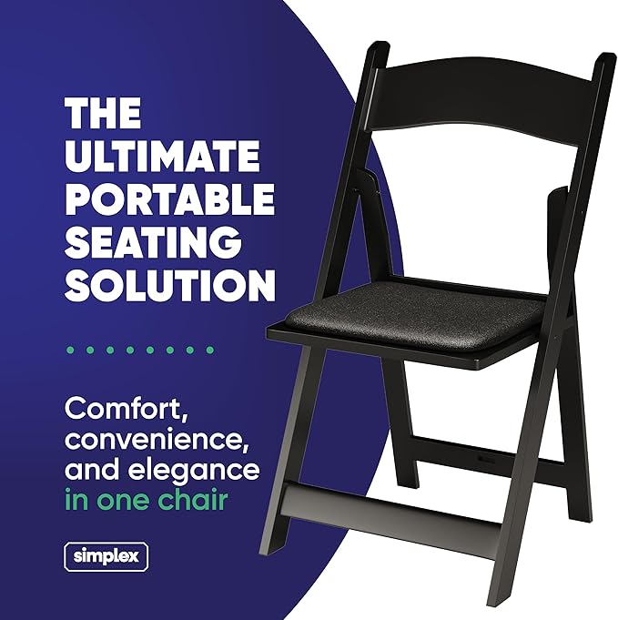 300 Black Resin Stackable Folding Chair - Image 5