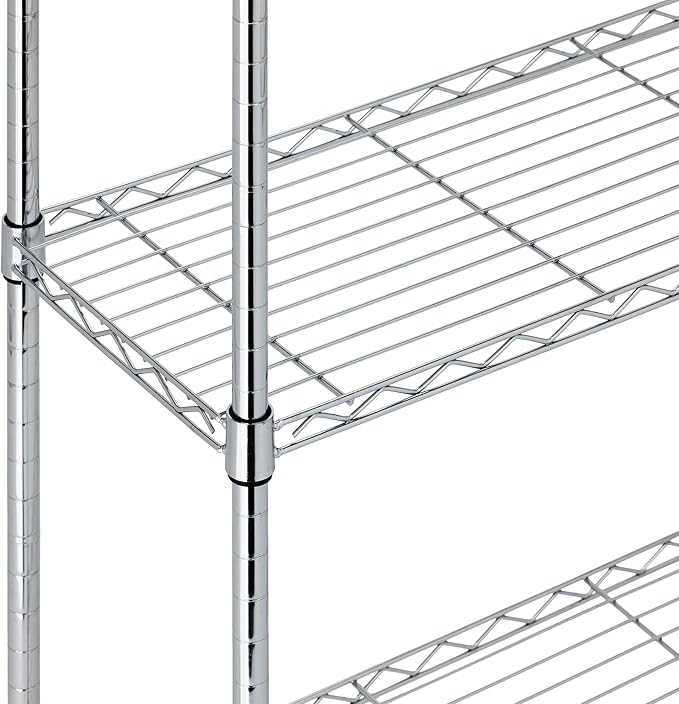 Amazon Basics 5-Shelf Adjustable Heavy Duty Steel Wire Rack, Space Saving - Image 3