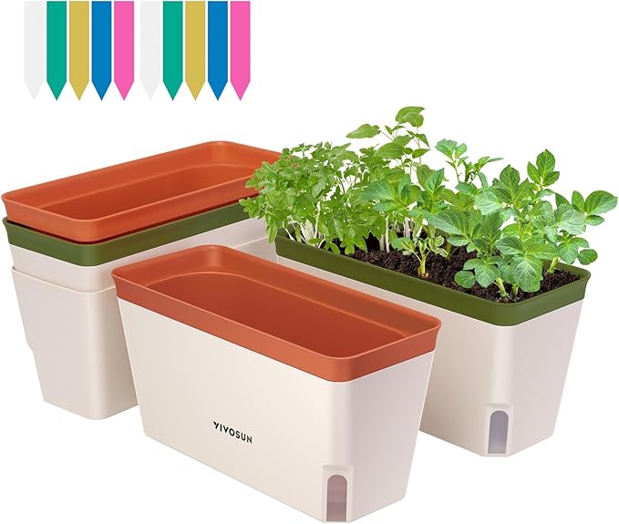 VIVOSUN Self-Watering Planters, Plant Container by VIVOSUN