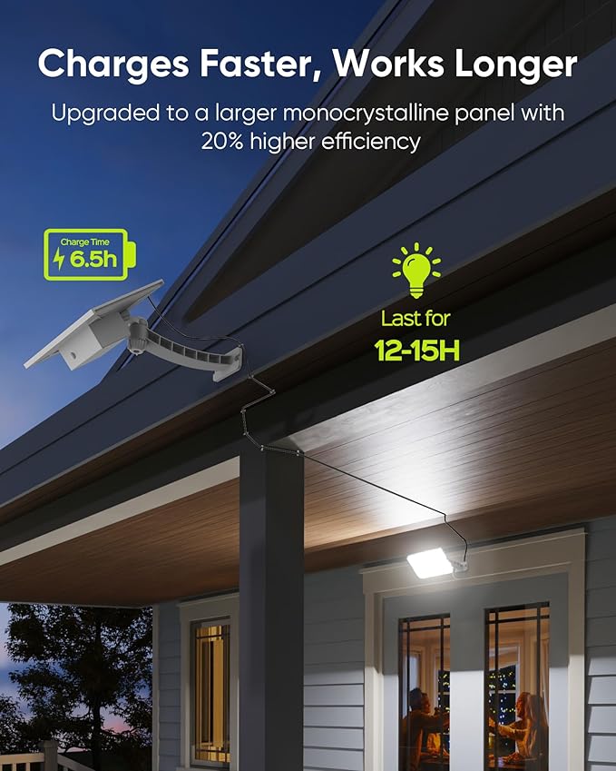 JACKYLED Solar Dusk to Dawn Light Outdoor 1000 Lumens 299 LED Solar Security - Image 7