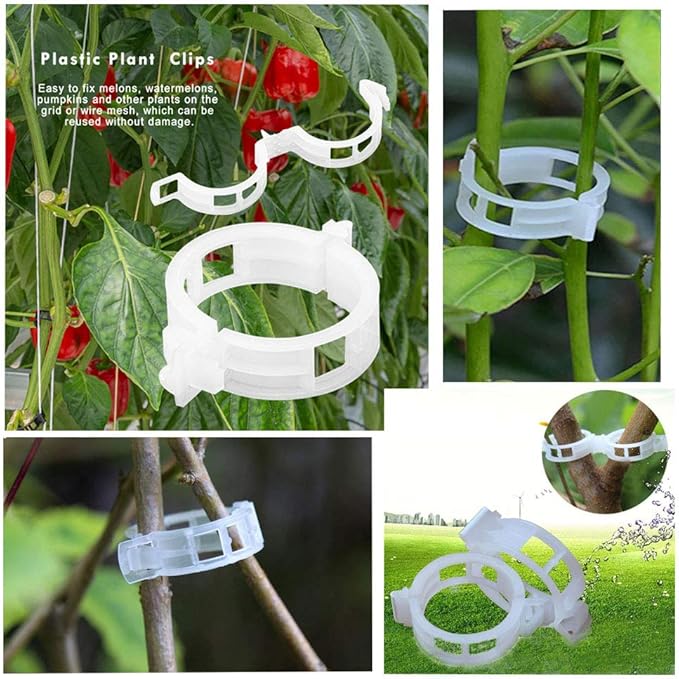 OJYUDD 300 PCS Plant Support Garden Clips, Tomato Vine Clips, Durable Crop - Image 5