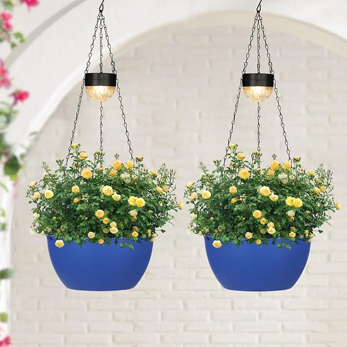 SUNNYPARK 2 Packs Hanging Planters Basket by SUNNYPARK
