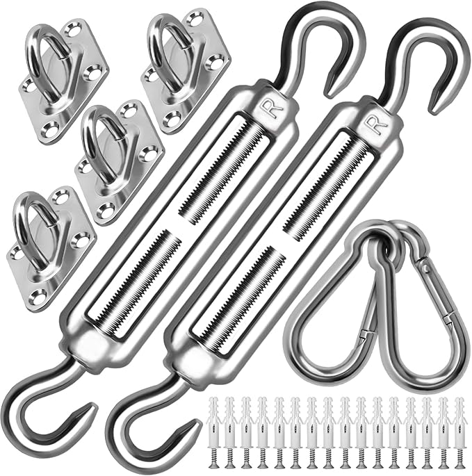 Sun Shade Sail Hardware Kit 8 Inch by HYASIA