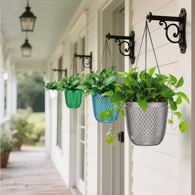 QCQHDU Self Watering Hanging Pots, 2 Pack 7.2 Inch Hanging Planters - Image 7