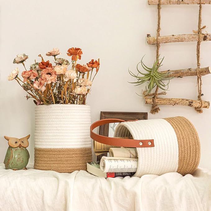 Goodpick 2pack Jute Rope Hanging Basket - Image 2