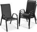 MAMIZO Patio Dining Chairs, Stackable All Weather Teslin Chair, Heavy Duty by MAMIZO
