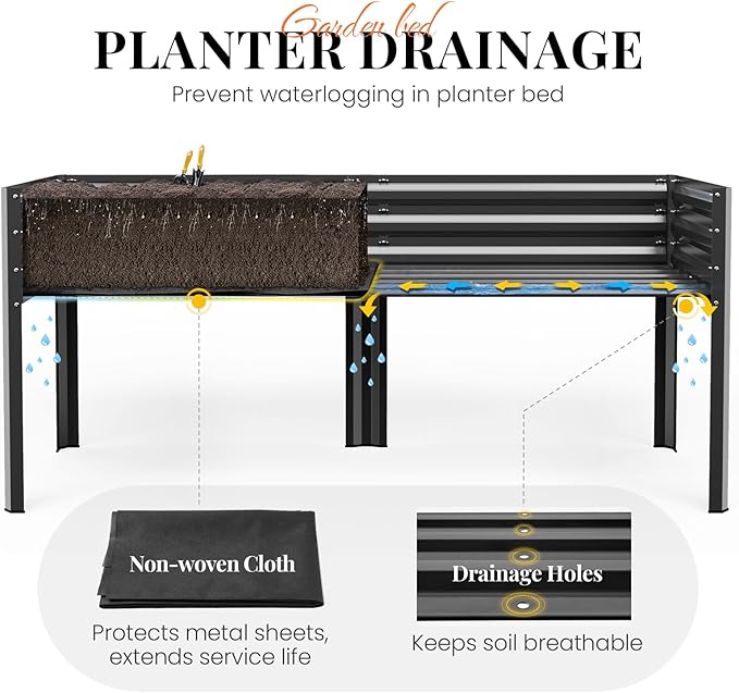 KING BIRD Large Raised Garden Bed - Image 6