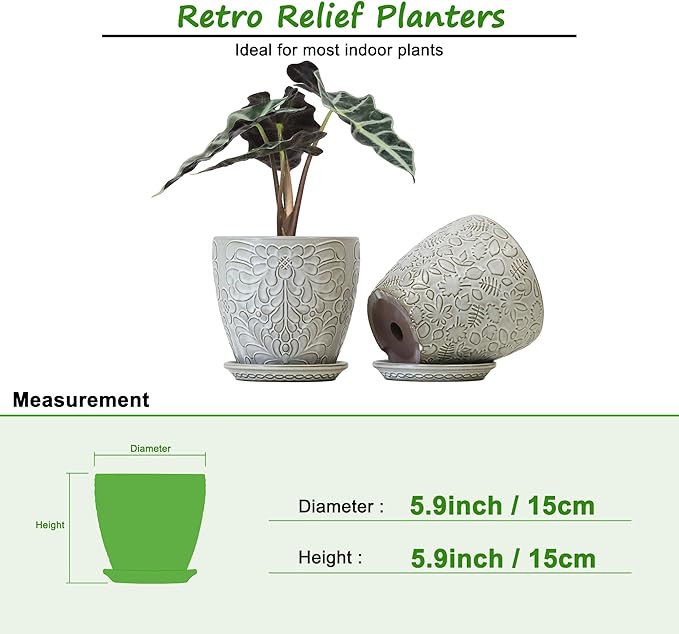 6 Inch Ceramic Planter Pots - Image 3
