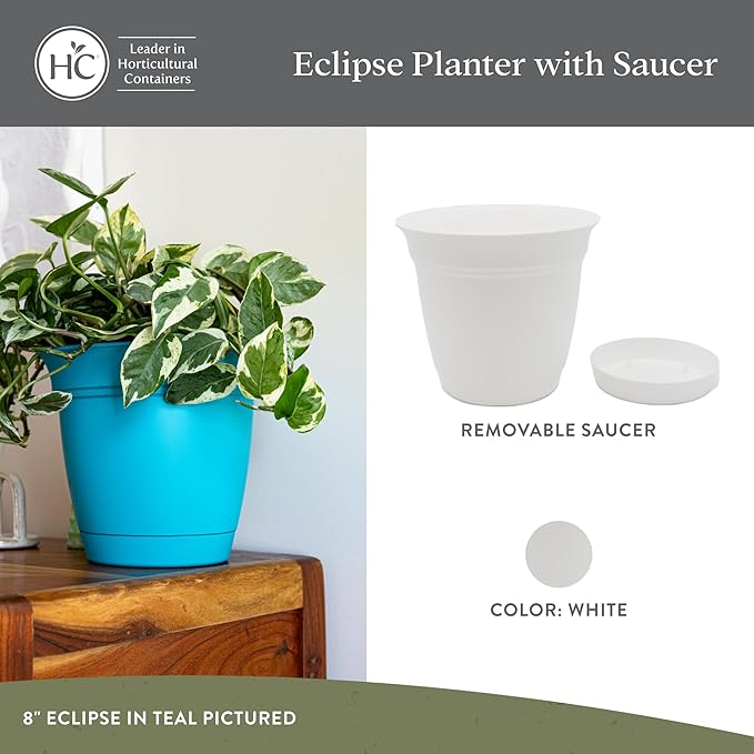 The HC Companies 20 Inch Eclipse Round Planter Pots - Image 2
