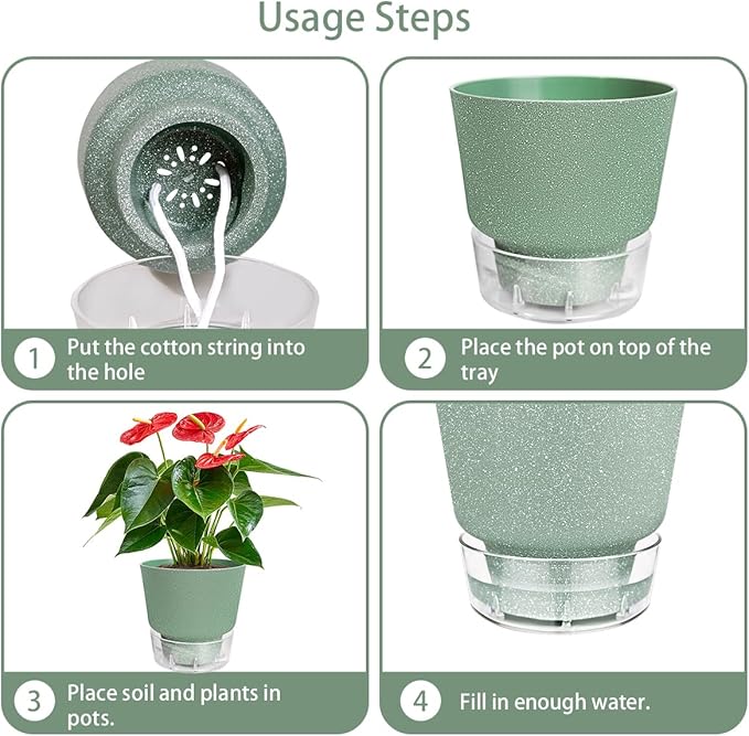 6-Inch Self-Watering Plant Pot - Image 3