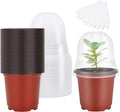 MIXC Plant Nursery Pots with Humidity Dome 4" Soft Transparent Plastic by MIXC