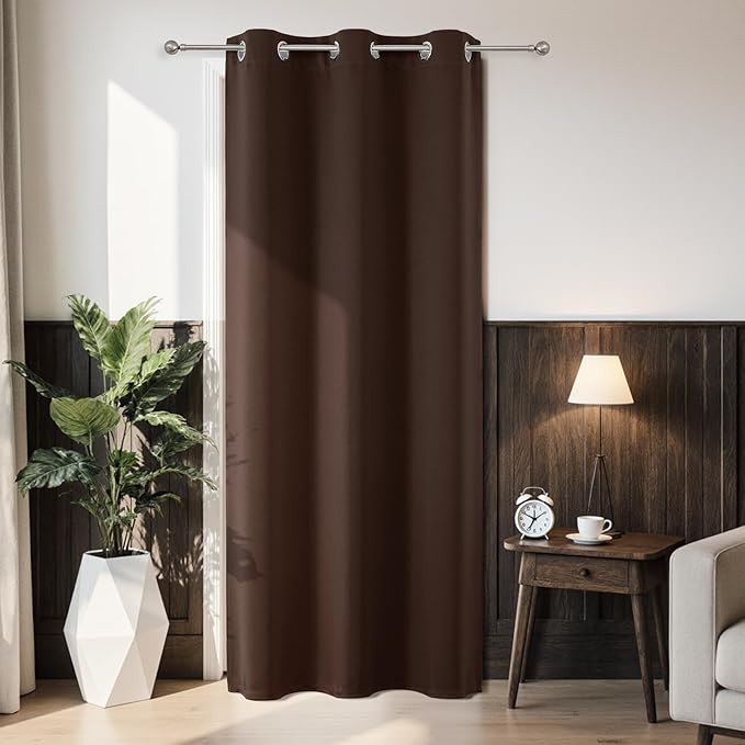 Joydeco Blackout Door Curtain for Doorway Privacy 78 Inches Long, Grommet by JOYDECO
