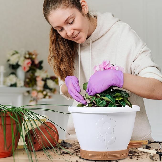 Plant Pots, Flower Pots for Indoor/Outdoor Plants, Self Watering Plastic - Image 4