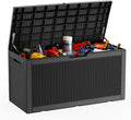 DRATO 100 Gallon Large Deck Box, Outdoor Storage Box by DRATOprovidesawarmandcozy