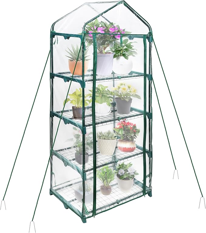 4 Tier Mini Greenhouse for Outdoor Indoor, Waterproof Heavy Duty Small by PROWORX