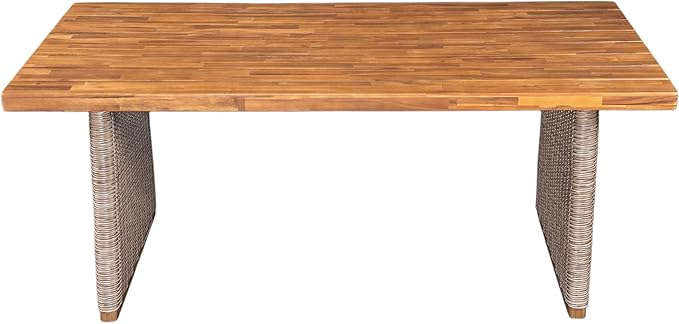 Christopher Knight Home Pasco Acacia Wood Outdoor Dining Table Set - Image 5