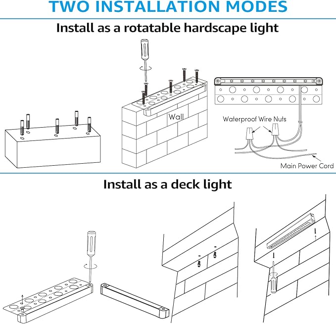 LEONLITE 8-Pack Premium Series 5CCT 12 Inch Hardscape Lighting Low Voltage LED - Image 6