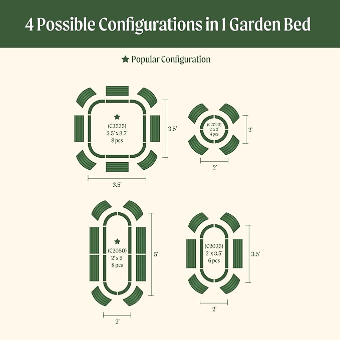 32" Extra Tall Raised Garden Bed Kits, 3.5 x 3.5 x 2.7ft Raised Planter Box - Image 3