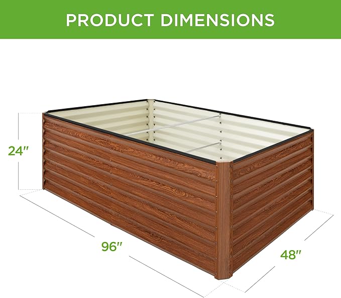 Best Choice Products 8x4x2ft Outdoor Metal Raised Garden Bed, Deep Root Planter - Image 8