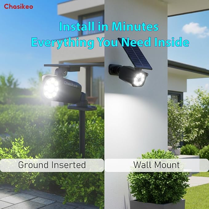 2 Pack Solar Motion Lights Outdoor, Solar Spotlights - Image 6