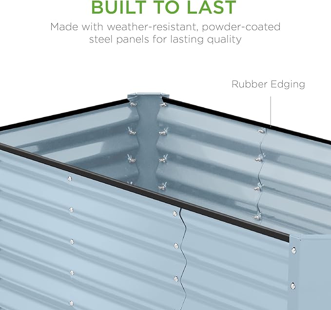 Best Choice Products 4x2x2ft Outdoor Metal Raised Garden Bed, Deep Root Box - Image 7