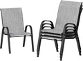 UDPATIO Patio Chairs Set of 4, Stackable Outdoor Dining Chairs by UDPATIO