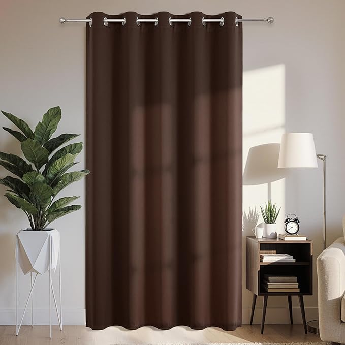 Joydeco Blackout Patio Sliding Door Curtains 96 Inches Long, Grommet Privacy by JOYDECO