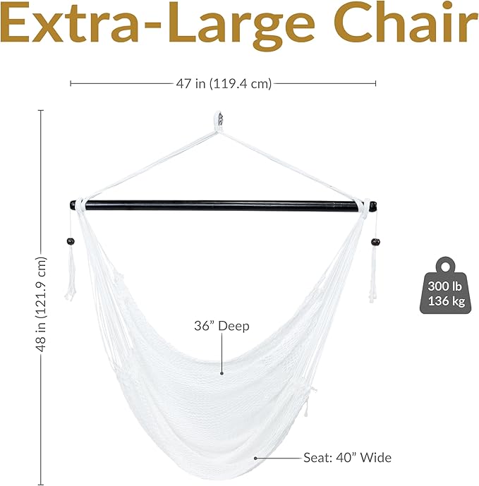 Sunnydaze Outdoor Hammock Chair Swing - Image 6