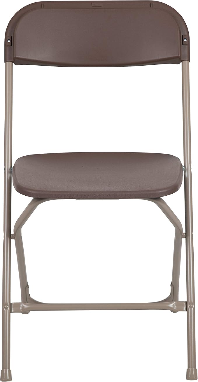 Flash Furniture Hercules Series Plastic Folding Chair Brown - Image 13