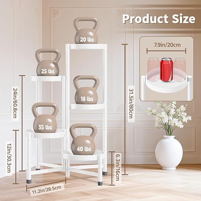 LASZOLA 5 Tiered Folding Tall Plant Stand Indoor - Image 6