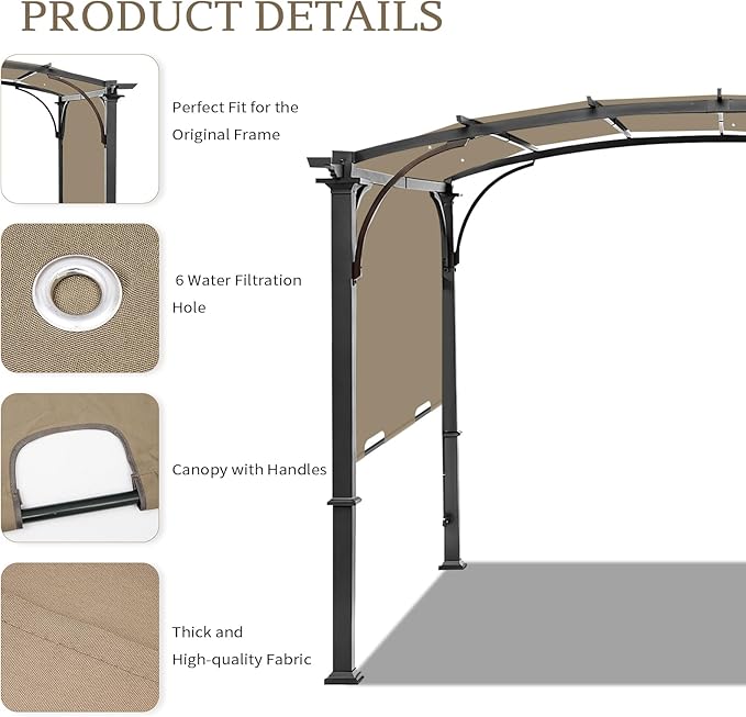 Pergola Canopy Replacement Cover - Image 4
