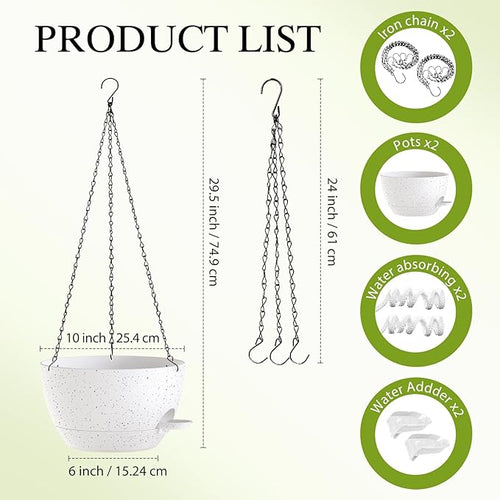 10 Inch Hanging Baskets 2 PC - Image 2