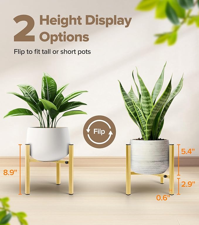 Plant Stand Indoor Adjustable, Metal Modern Indoor Plant Stand, Heavy Duty - Image 2