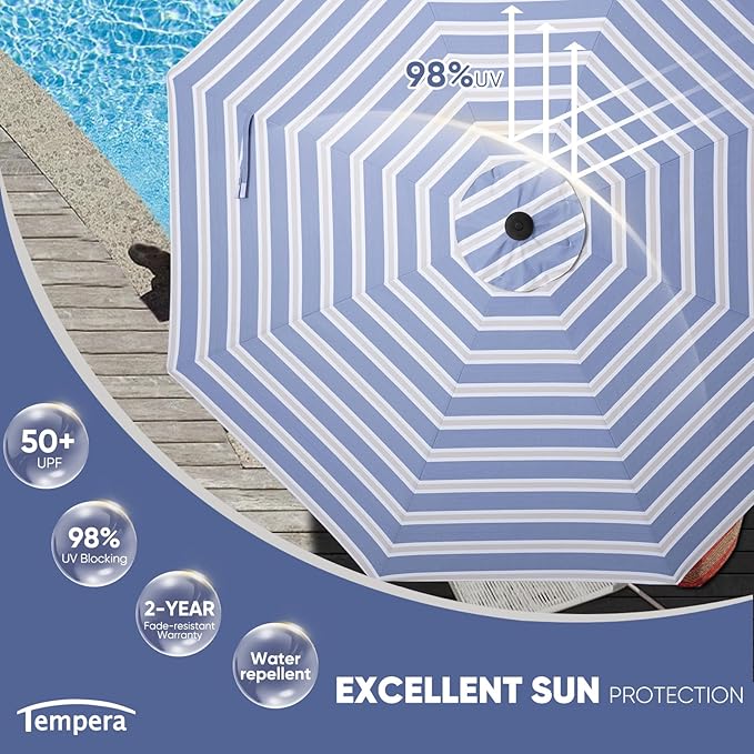 Tempera Patio Market Outdoor Table Umbrella - Image 3