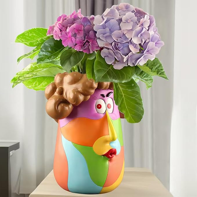 TOZLU Picasso Brutalist Beauty Face Flower Pot Ornaments Head Planter Pots - Image 3