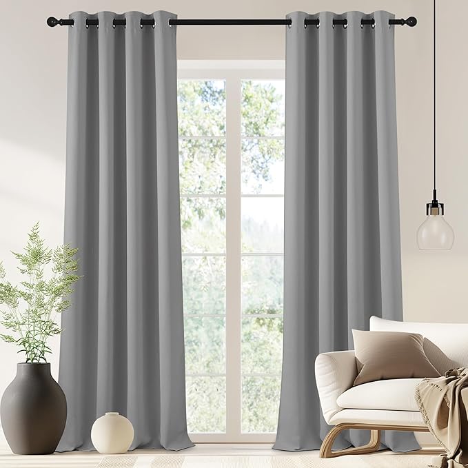NICETOWN Blackout Drapery Curtain Panel 90 inches Long by NICETOWN