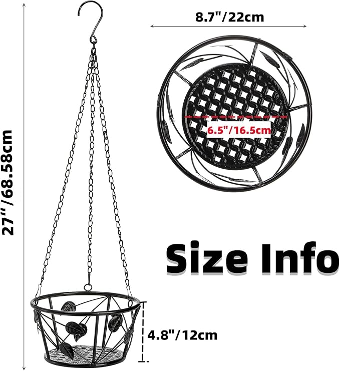 Goaste 2 Pack Metal Plant Hanger, Hanging Plant Holder - Image 2