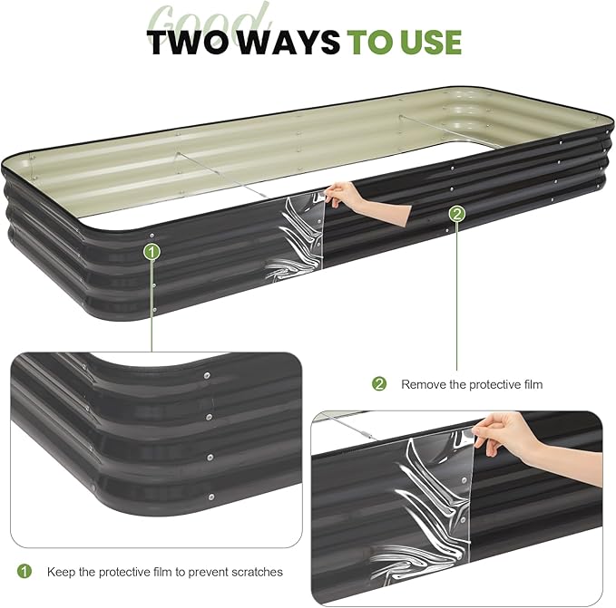 5-in-1 Adjustable Raised Garden Bed Kit | Galvanized Planter Boxes - Image 8