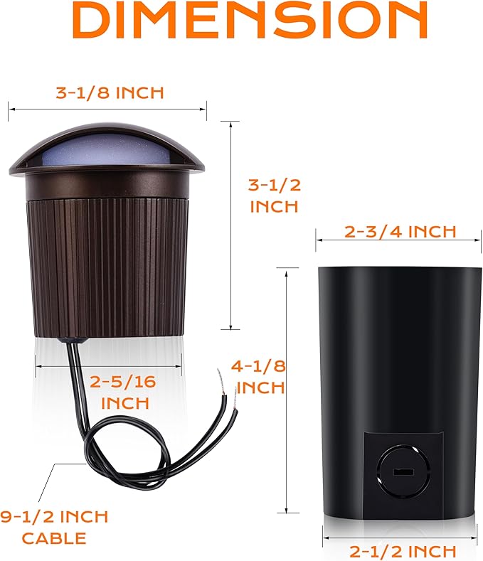 CLOUDY BAY 5W Well Lights Low Voltage Landscape Lighting, 12V-24V Waterproof - Image 8