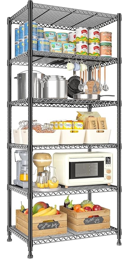 Xcity Storage Shelves, 6 Tier Heavy Duty Metal Shelving Unit, 2400 LBS Capacity by Unknown