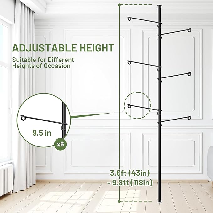 Tension Rod Plant Stand, Plant Poles - Image 7