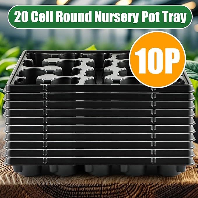 20 Cell Plant Trays for Carrying 3 inch Round Nursery Pots, Sturdy Plastic - Image 7