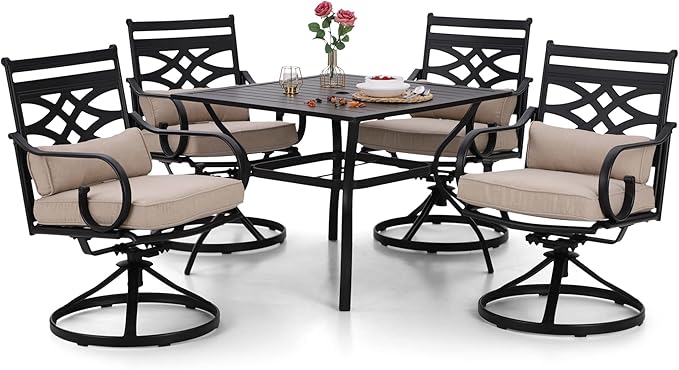 Sophia and William Swivel Patio Dining Set by SophiaWilliam