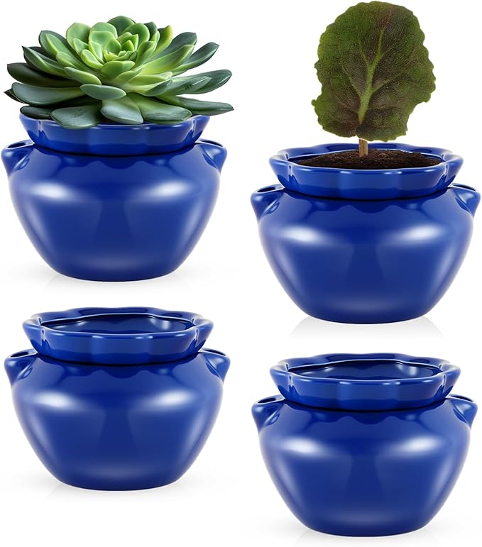 4 Sets African Violet Pots 4 Inch Self Watering Pot by Sunnychicc