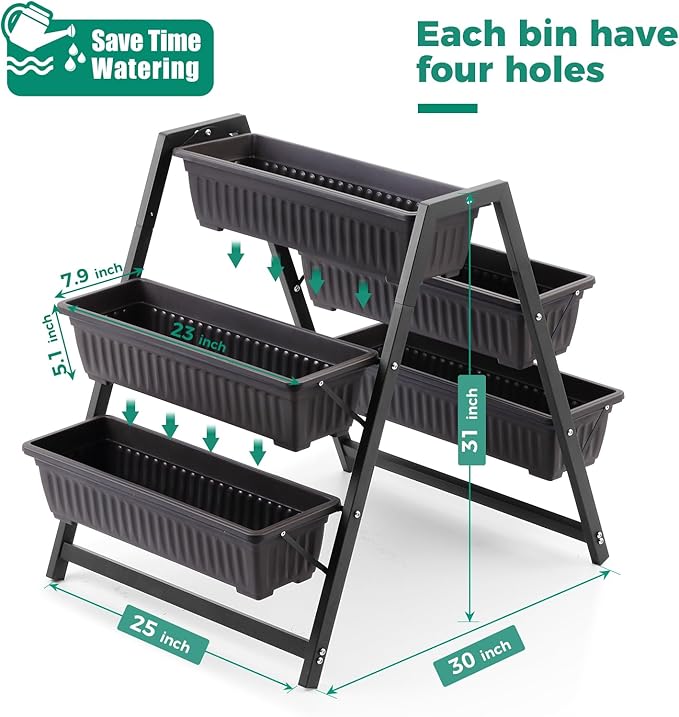 Raised Garden Planter Bed, Tiered Planter Stand - Image 2