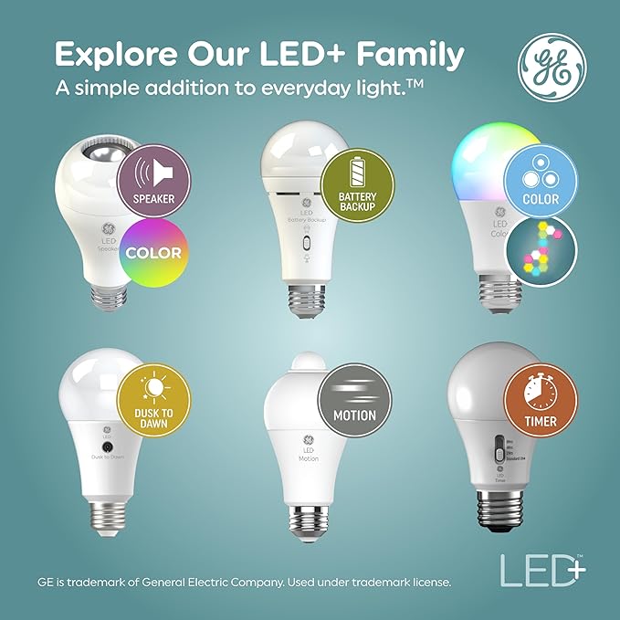 GE LED+ Motion LED Light Bulbs, PAR38 Outdoor Security Floodlights, Warm White - Image 6