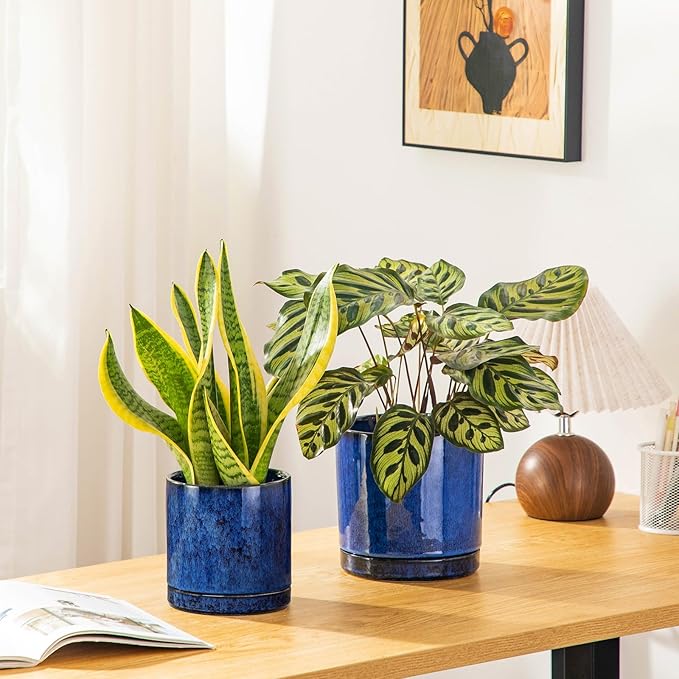 vancasso Ceramic Plant Pots, 3 Piece Planters - Image 7