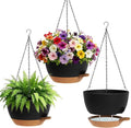 Set of 3-10 Inch Self Watering Hanging Planters by UOUZ