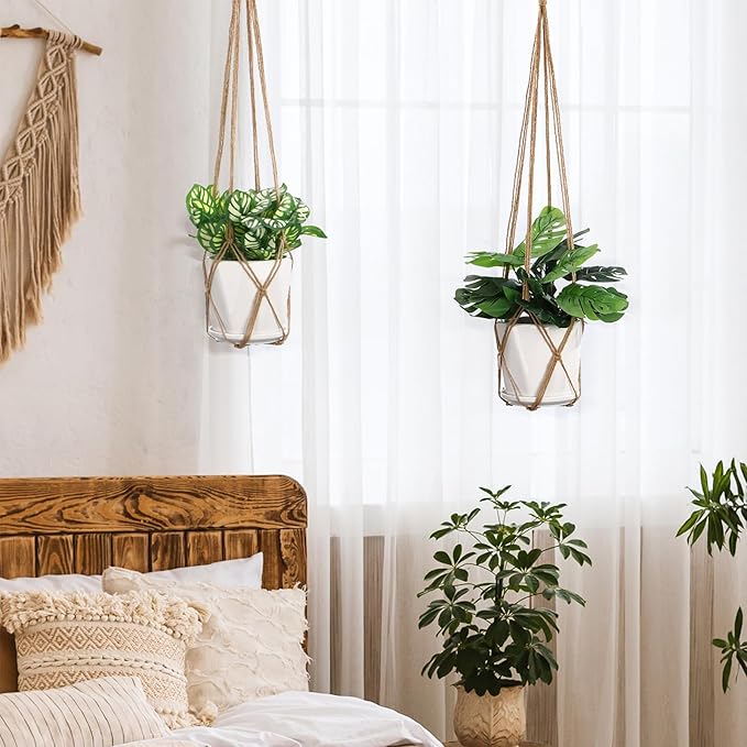 YIBOT Macrame Plant Hanger Indoor Set of 2 - Image 4