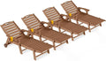 Ciokea Outdoor Lounge Chair Set of 4, All Weather Patio Chaise Lounge Chairs by CIOKEA